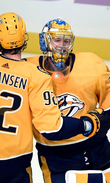 Rinne shuts out Bruins on 36th birthday, Predators win 1-0